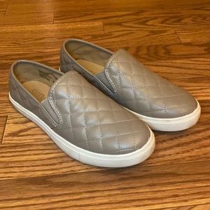 Pleather slip on shoes